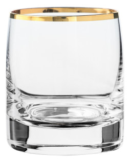 Набор стопок для водки Crystal Bohemia PAVO, Декор Отводка золото, 60 мл (набор 6 шт.)