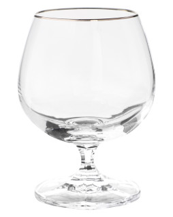 Набор бокалов для коньяка Crystal Bohemia FALCO, Декор Отводка платина, 250 мл (набор 6 шт.)