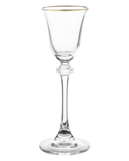 Набор рюмок для водки Crystal Bohemia ASIO, Декор Отводка золото, 60 мл (набор 6 шт.)